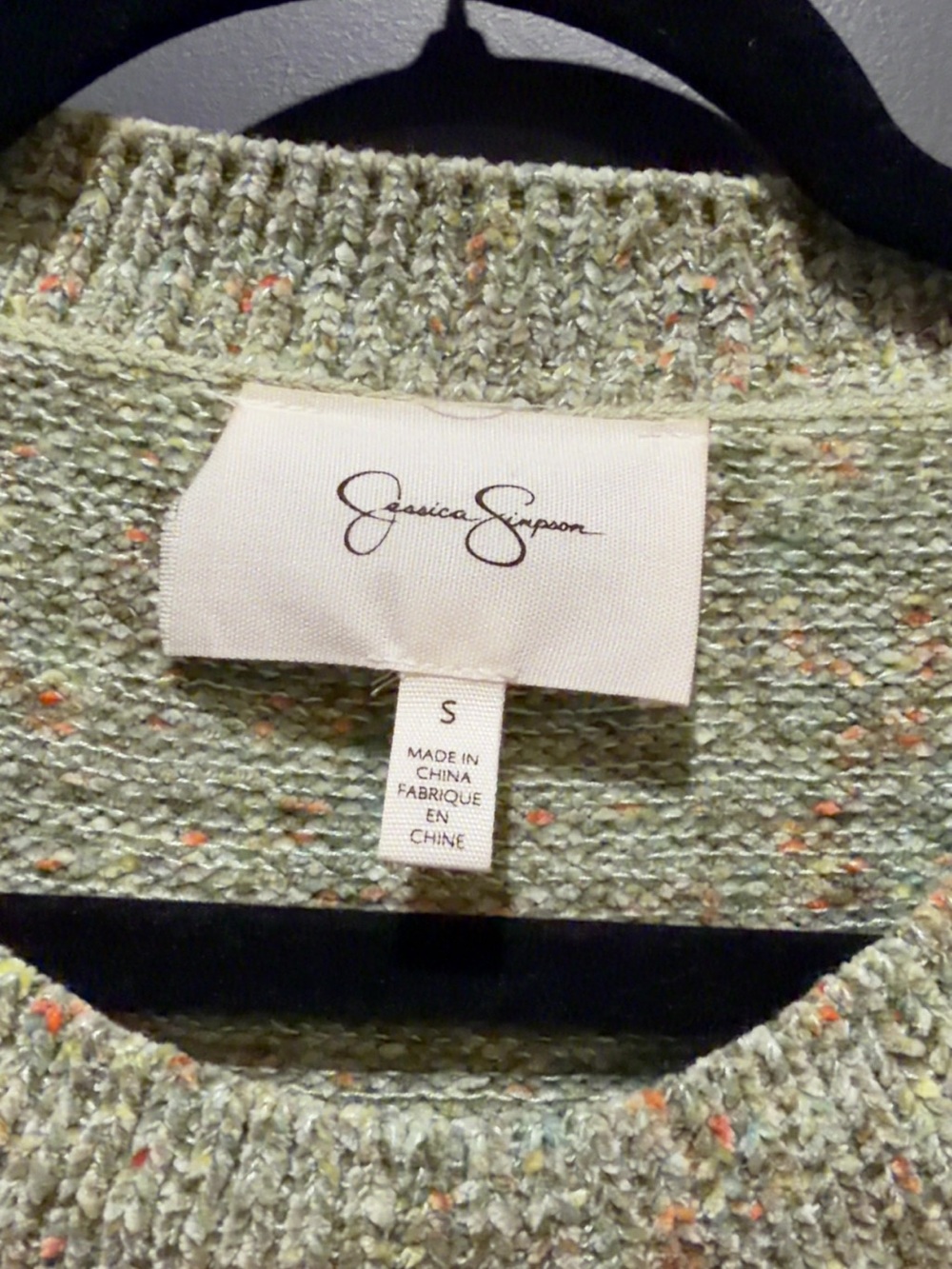 Jessica Simpson Sage Flecked Crewneck Sweater - Picture 2 of 2